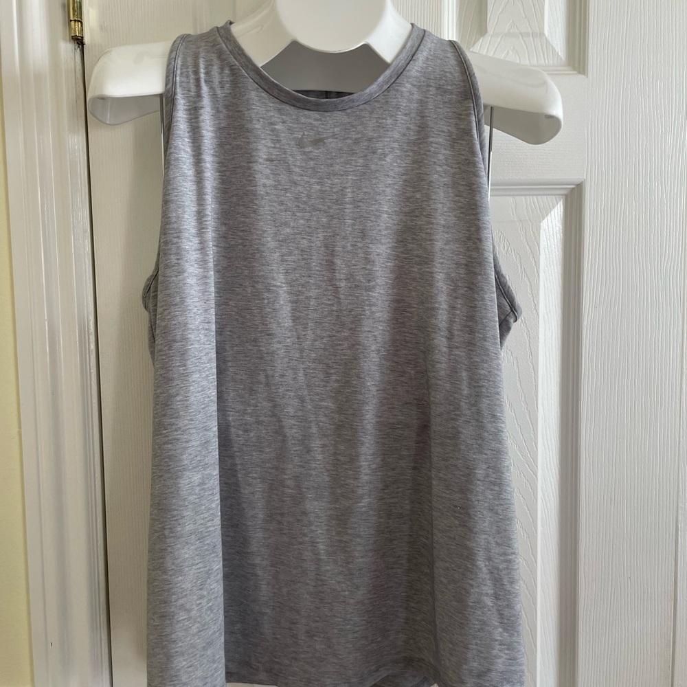 Gray Nike Sleeveless Athletic Tank Top